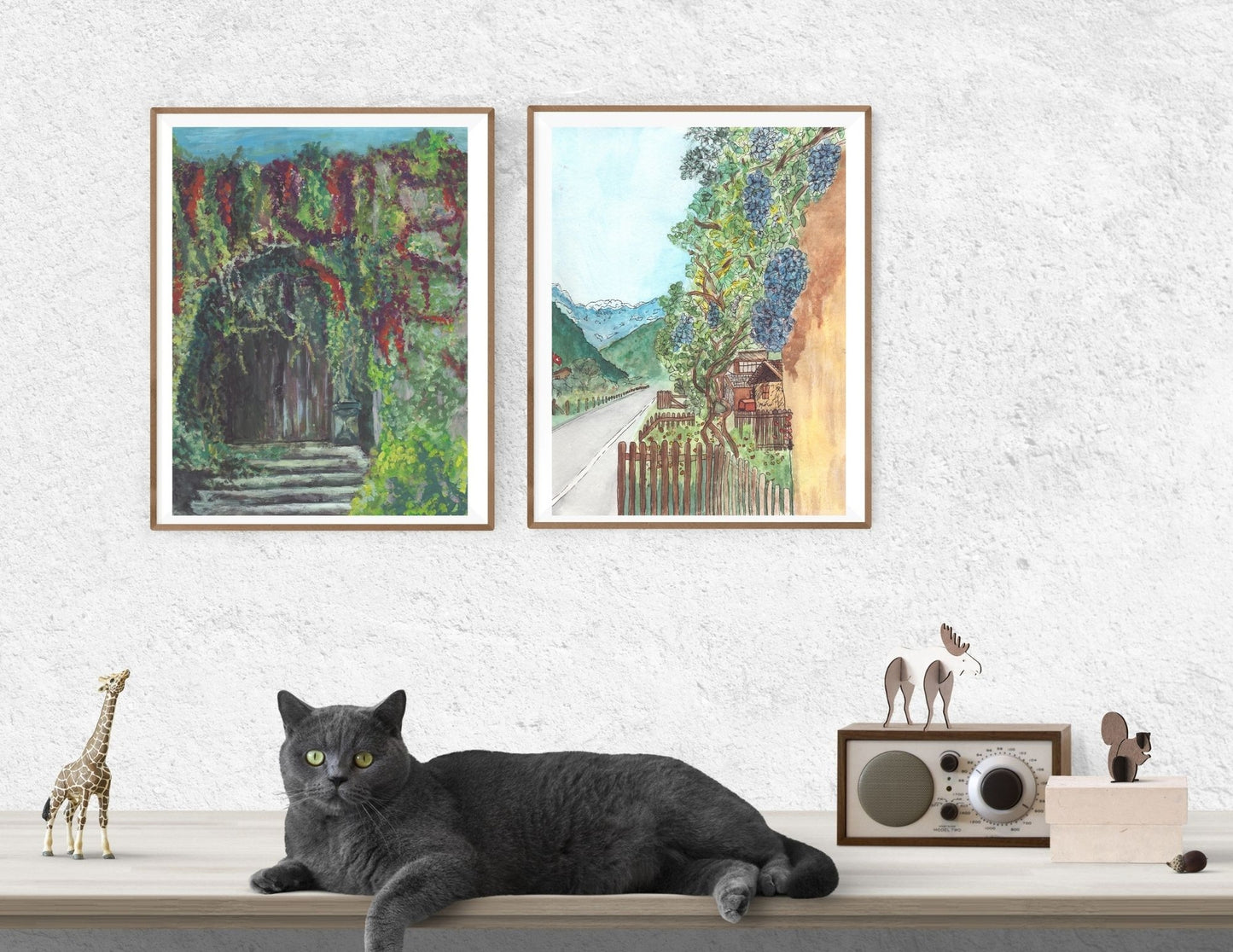 Switzerland & Germany Prints (Set of 2)