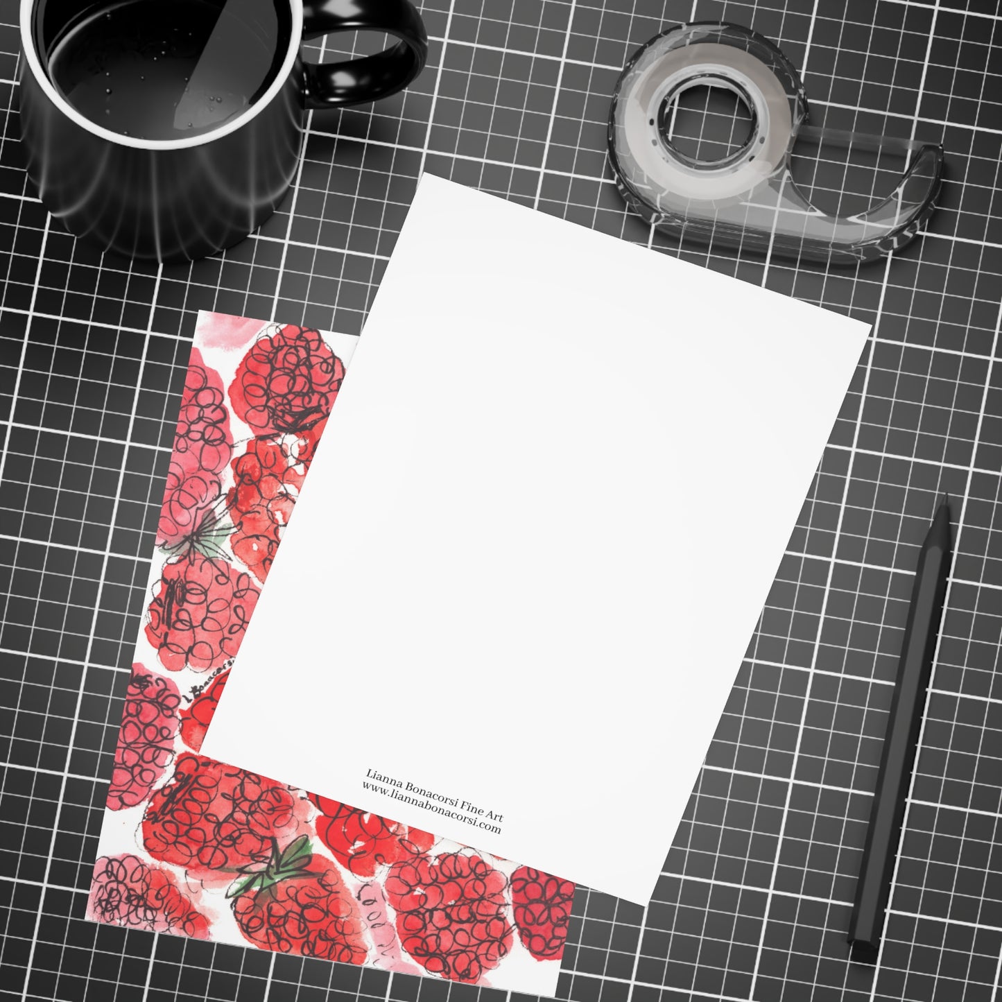 Raspberries Postcards (5x7in • 10, 30, or 50pc)