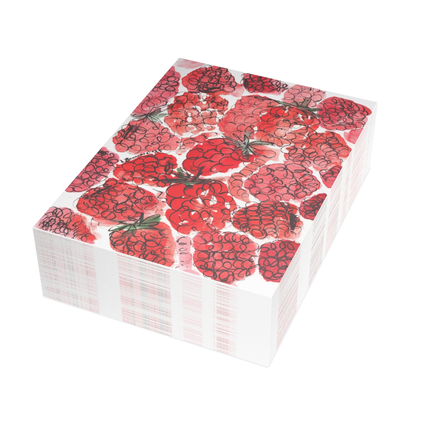 Raspberries Postcards (5x7in • 10, 30, or 50pc)