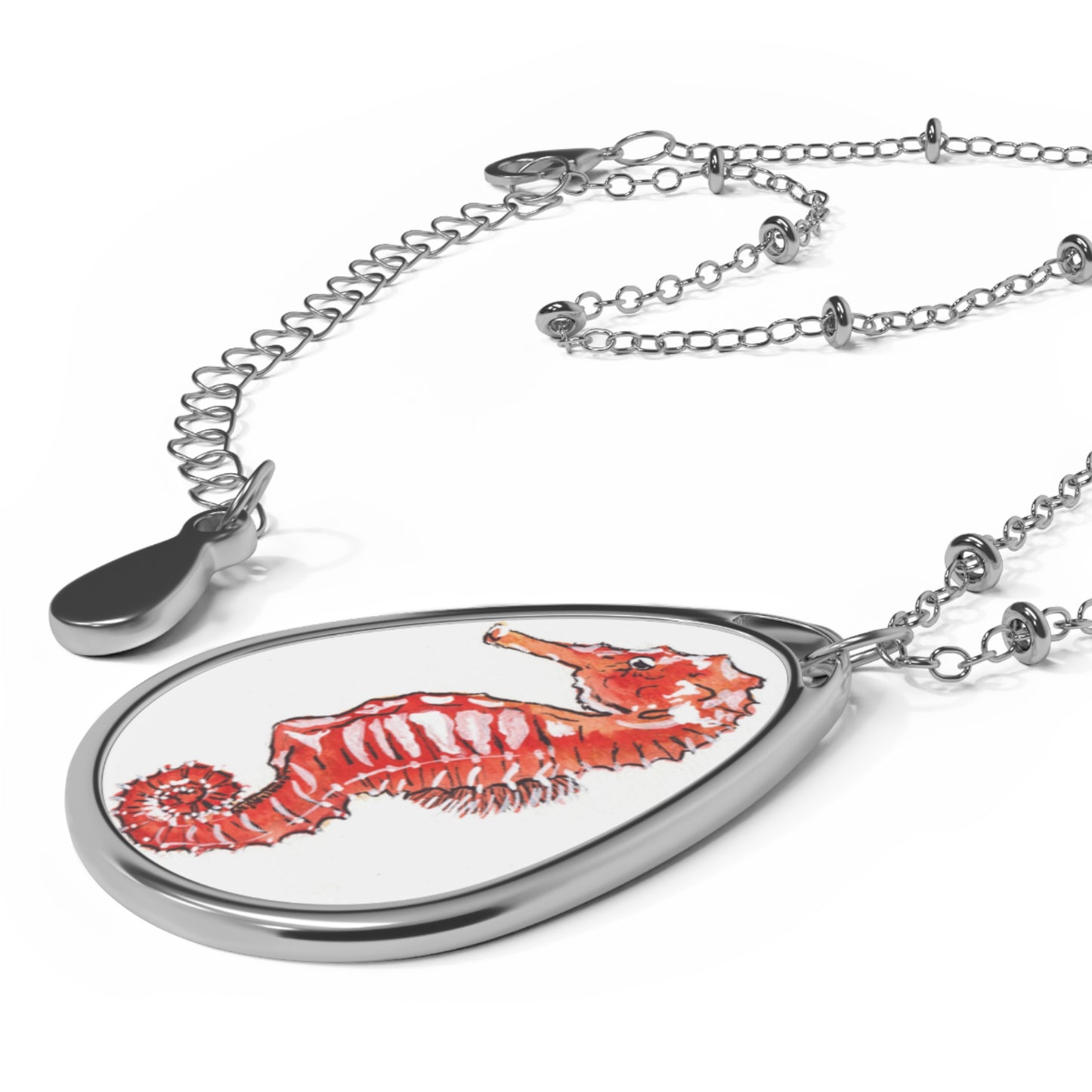 Seahorse Oval Necklace