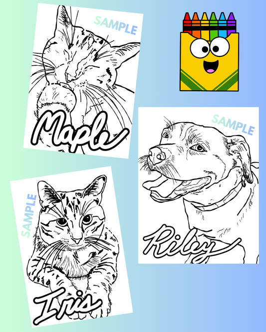 Custom Pet Coloring Page